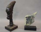 AFRICAN CARVED WOOD BUST OF A
