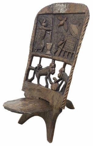 AFRICAN CARVED WOOD CHIEF'S