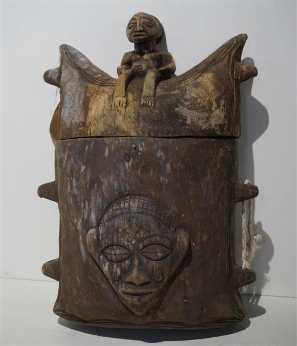 AFRICAN CARVED WOOD COVERED