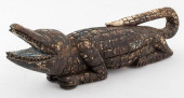 AFRICAN CARVED WOOD CROCODILE