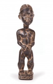 AFRICAN CARVED WOOD DIVINER FI