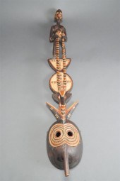 AFRICAN CARVED WOOD FIGURAL MA