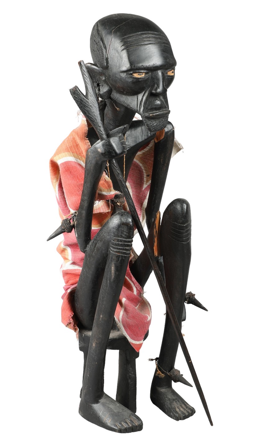 African carved wood figure, man