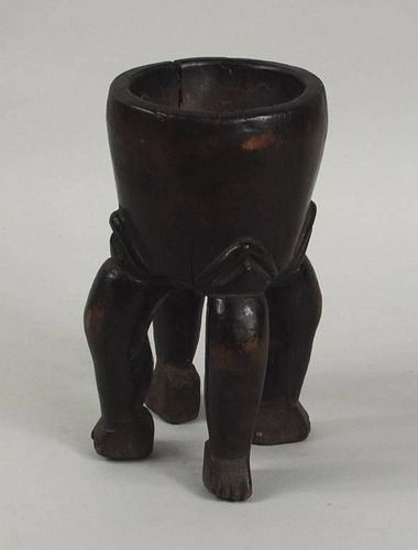 AFRICAN CARVED WOOD FOUR LEGGED