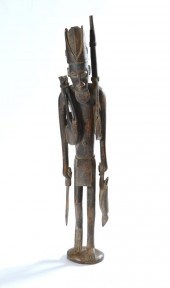 AFRICAN CARVED WOOD MAASAI HUN
