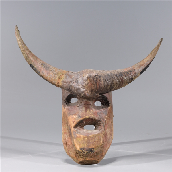 African carved wood mask, early