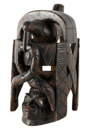 AFRICAN CARVED WOOD MASKProven