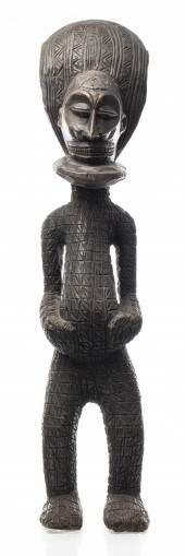 AFRICAN CHOKWE CARVED FIGURE,