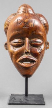 AFRICAN CHOKWE MASK, DEM. REP.