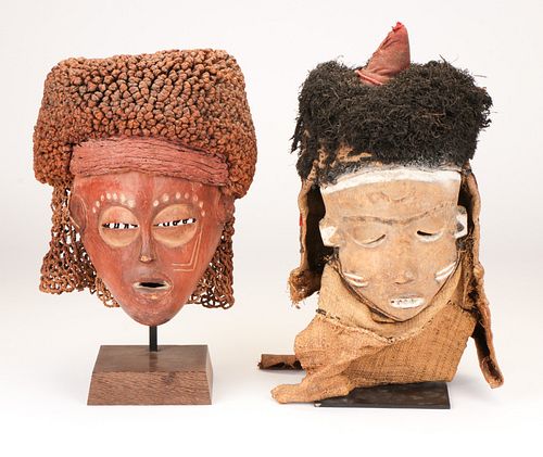 AFRICAN CHOKWE STYLE MASK AND A