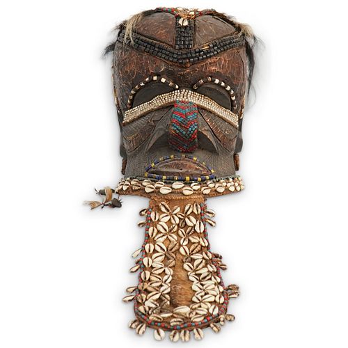 AFRICAN COWRIE SHELL AND BEADED