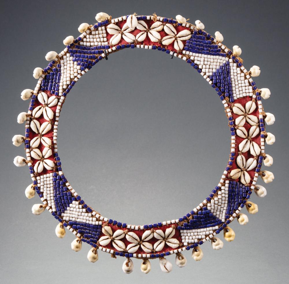 AFRICAN COWRIE SHELL EMBELLISHED
