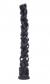 AFRICAN EBONY SCULPTURE Tall A