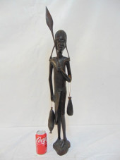 AFRICAN EBONY WOOD CARVING, MA
