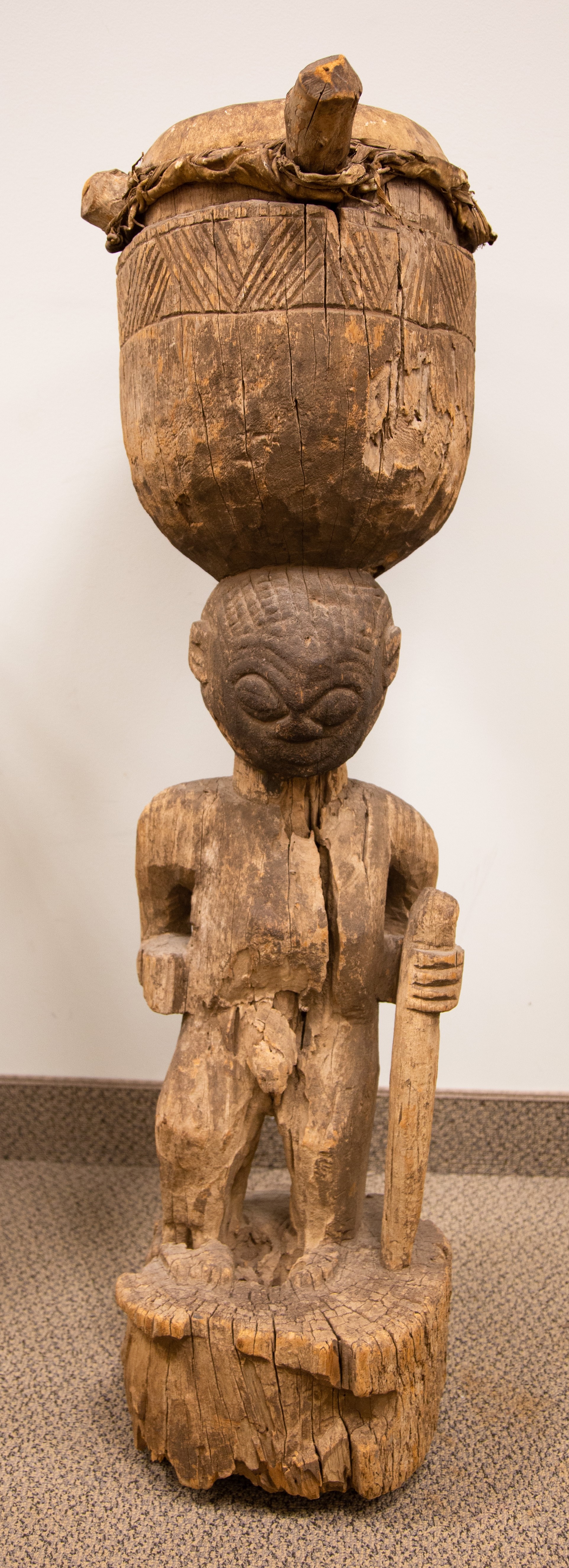 AFRICAN FIGURATIVE DRUM Baga,
