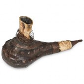AFRICAN HAND CARVED WOOD & BON