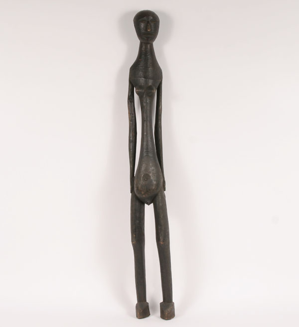 African hand-carved wood female