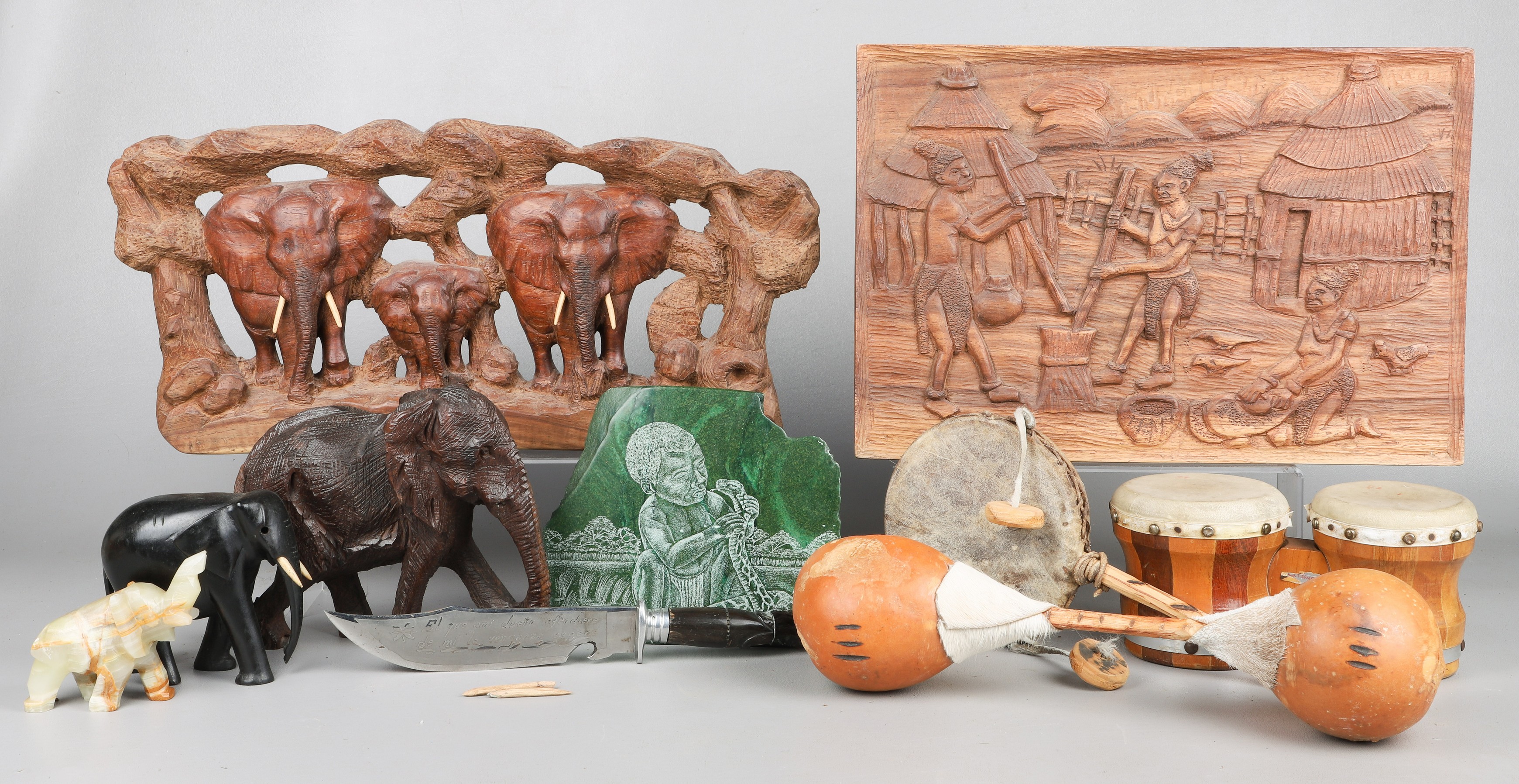 African instrument and carving