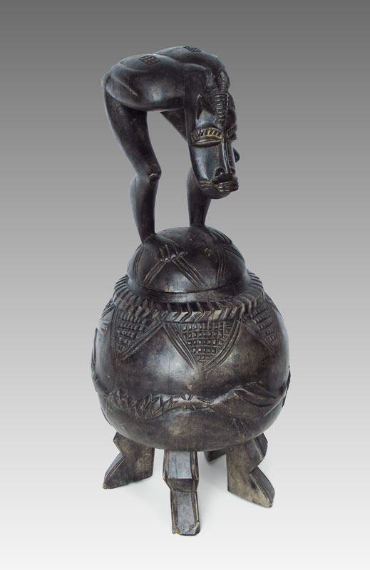AFRICAN IVORY COAST SENUFO POT 25''