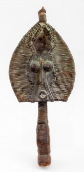 AFRICAN KOTA BRASS MOUNTED WOO