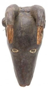 AFRICAN LEATHER & CARVED WOOD