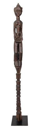 AFRICAN LUBA CARVED WOOD FEMAL