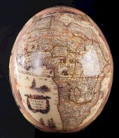 AFRICAN MAP DECOUPAGE OSTRICH