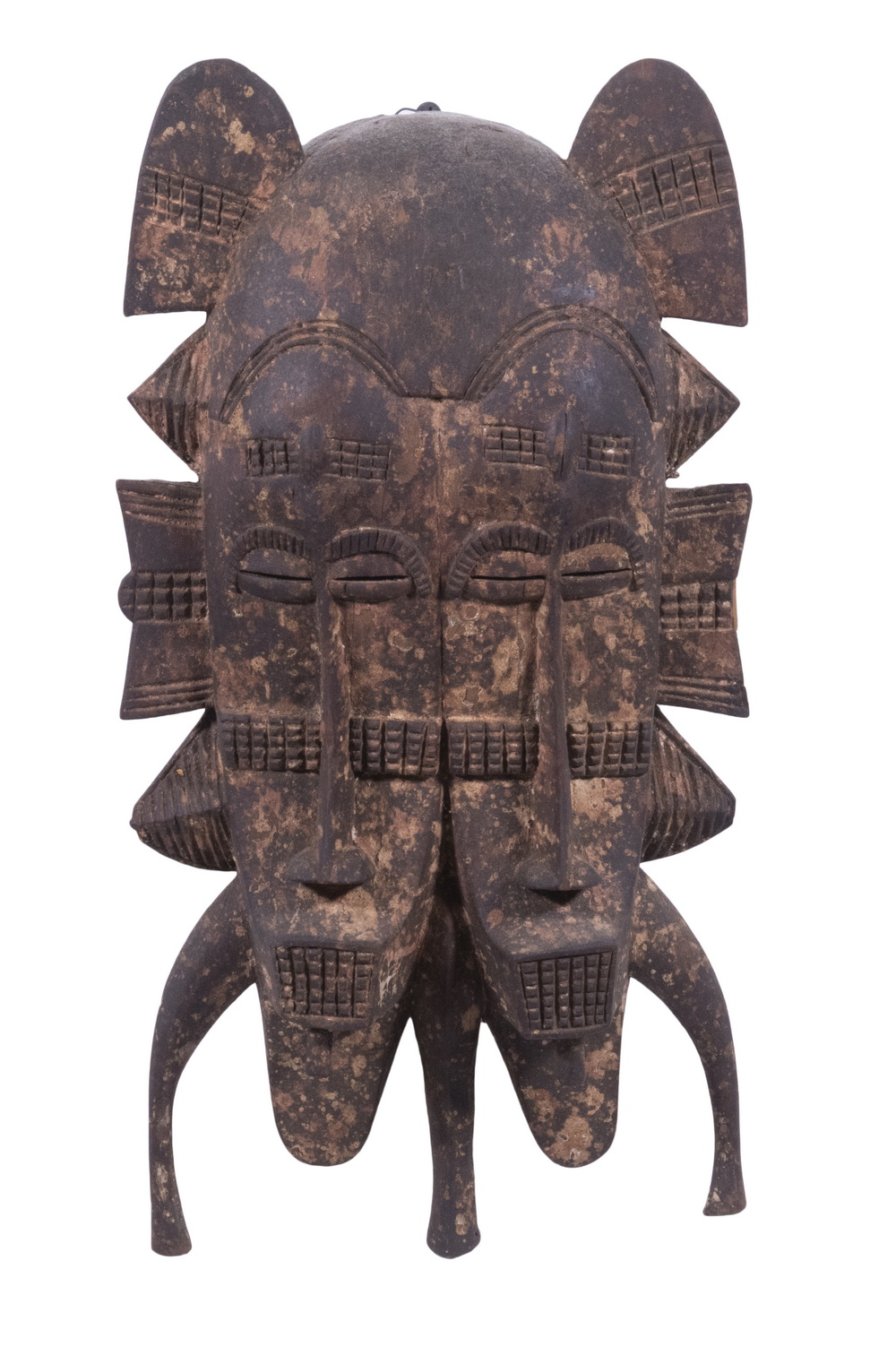 AFRICAN MASK, CARVED WOOD Senufo