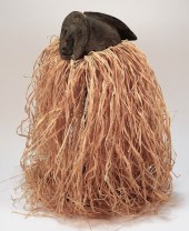 AFRICAN MOSSI TRIBE CARVED WOO