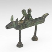 AFRICAN PATINATED BRONZE TRIBA