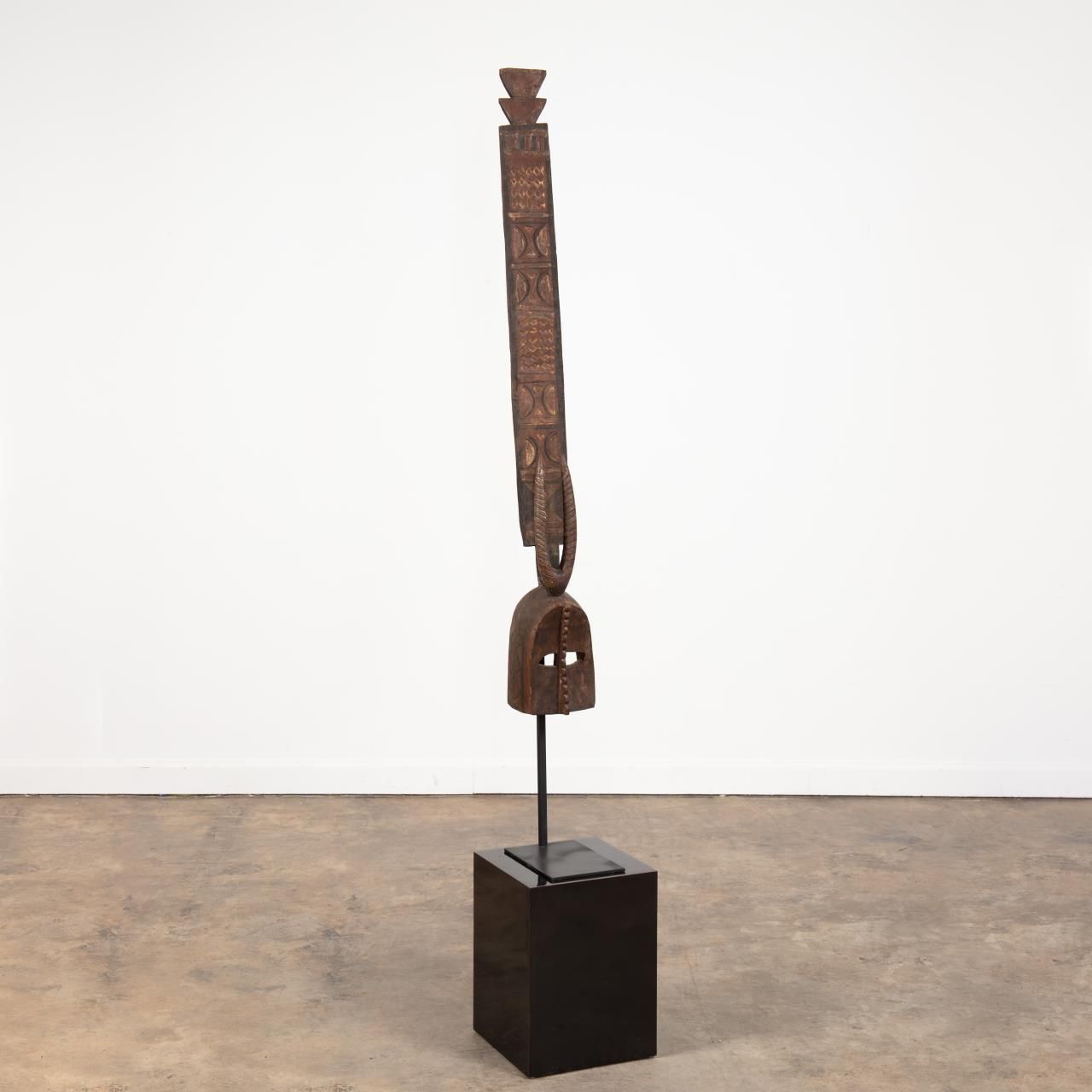 AFRICAN SANDE SOCIETY CARVED WOOD
