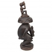 AFRICAN SENUFO CARVED WOOD CON
