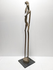 AFRICAN SENUFO CARVED WOOD RHY