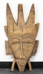 AFRICAN SENUFO LARGE WOOD MASK