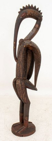 AFRICAN SENUFO WOOD BIRD SCULP