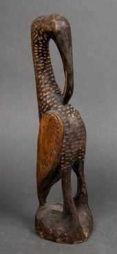 AFRICAN SENUFU WOOD BIRD SCULP