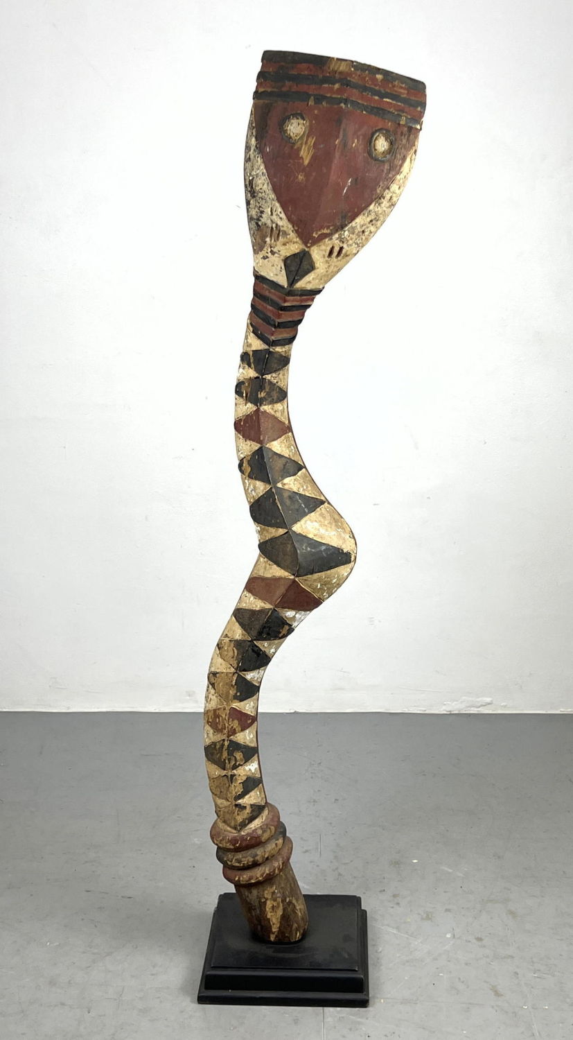 African Serpent sculpture with