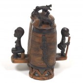 AFRICAN TAMBOTIE WOOD CEREMONI