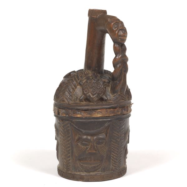 AFRICAN TAMBOTIE WOOD WATER JAR