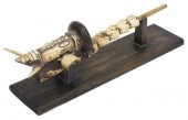 AFRICAN TRIBAL CARVED BONE PIP