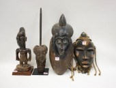 AFRICAN TRIBAL CARVINGSFOUR AF