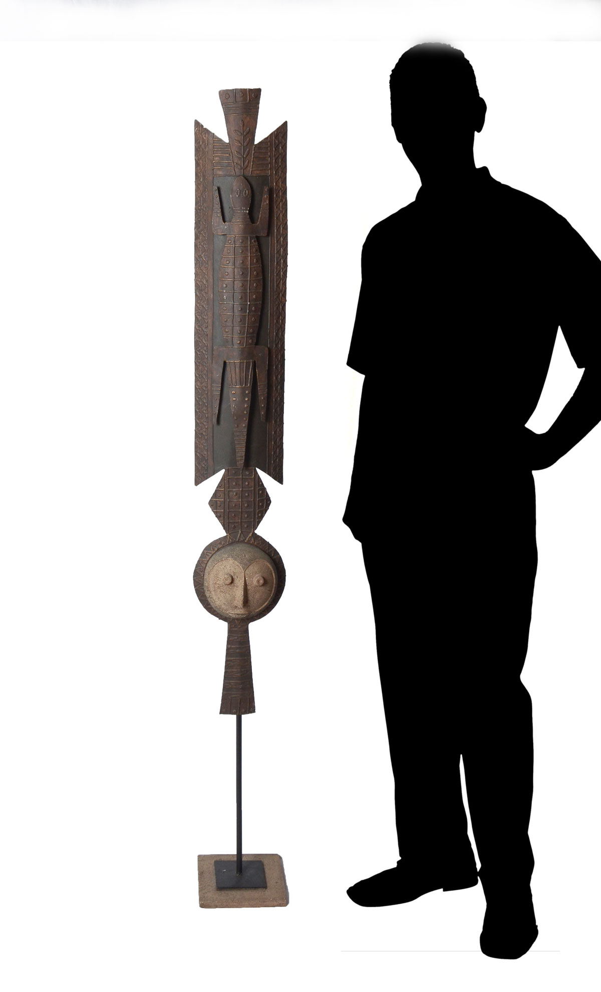 AFRICAN TRIBAL METAL SCULPTURE: