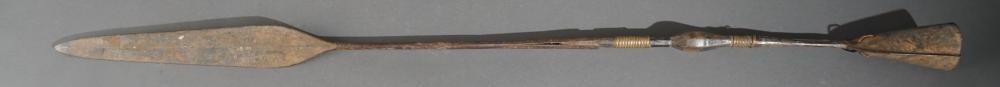 AFRICAN TRIBAL SPEAR WITH BELL,