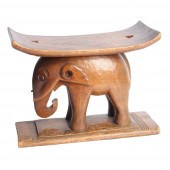AFRICAN VINTAGE WOOD STOOL WIT