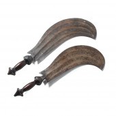 AFRICAN WEAPONRY; 2 LARGE FORG