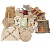 AFRICAN WOVEN REED PURSE AND W