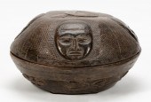 AFRICAN YORUBA CARVED WOOD LID