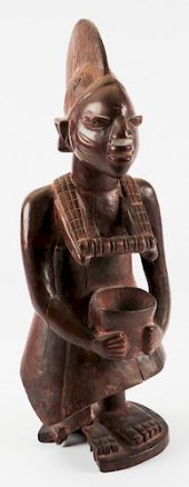 AFRICAN YORUBA FEMALE FIGUREAf