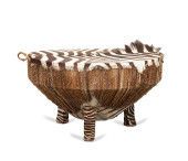 AFRICAN ZEBRA HIDE COVERED DRU