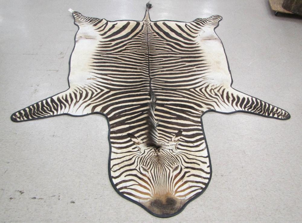 AFRICAN ZEBRA SKIN FLOOR RUG,
